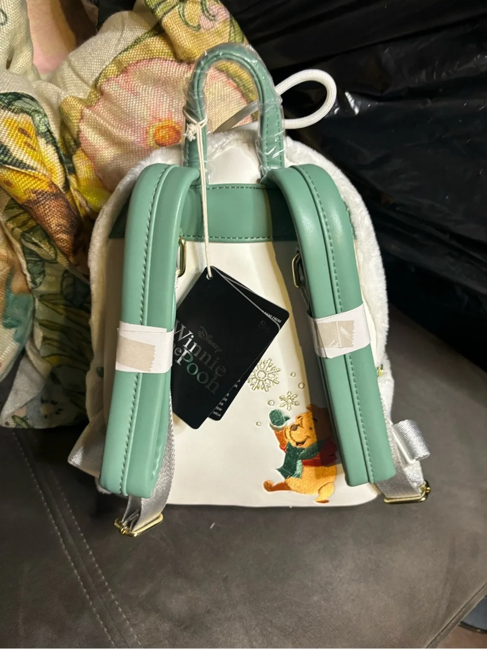 Loungefly White Winnie the Pooh Winter Mini Christmas Backpack